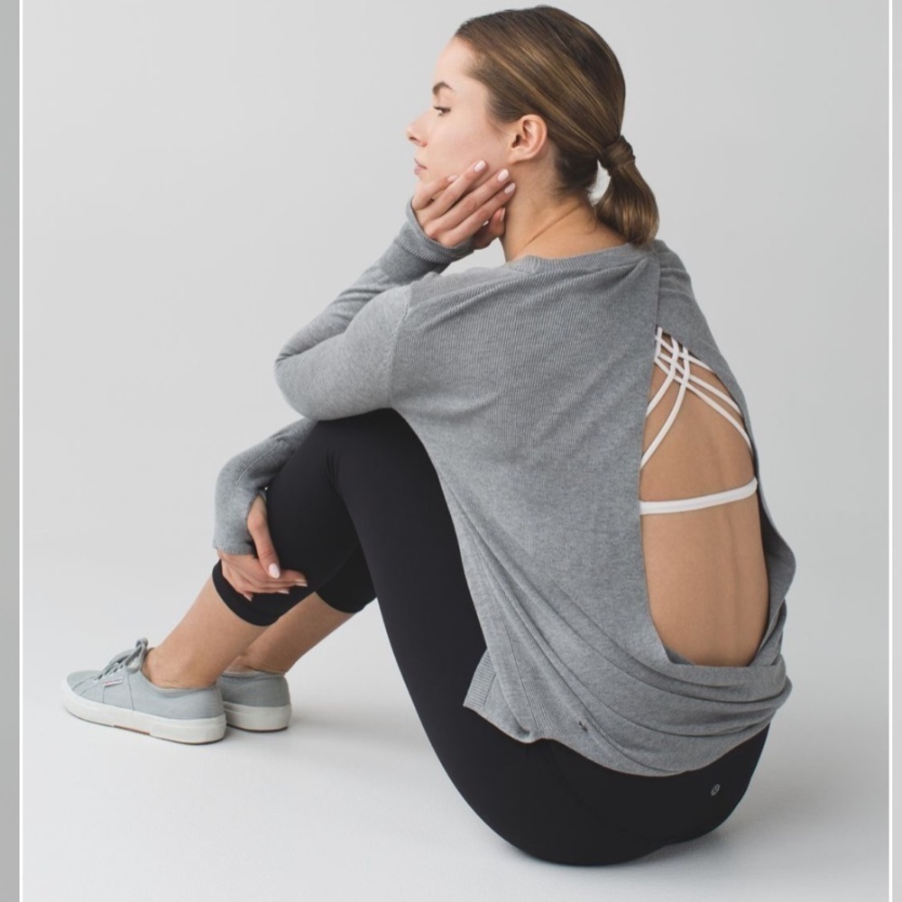 Lululemon Bring it Backbend Sweater Gray
